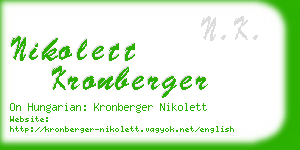 nikolett kronberger business card